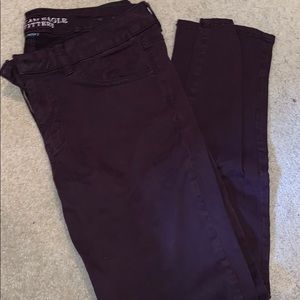 Like New American Eagle Violet Stretch Jeggings